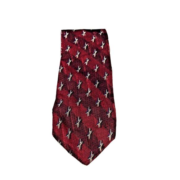 Silk Neck Tie 64" Long x 4" Wide, Red Corporate Collection by Joseph A. Bank - Picture 1 of 6
